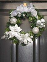 クリスマスリース シルバー