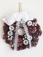 シルバーアップルクリスマスリース