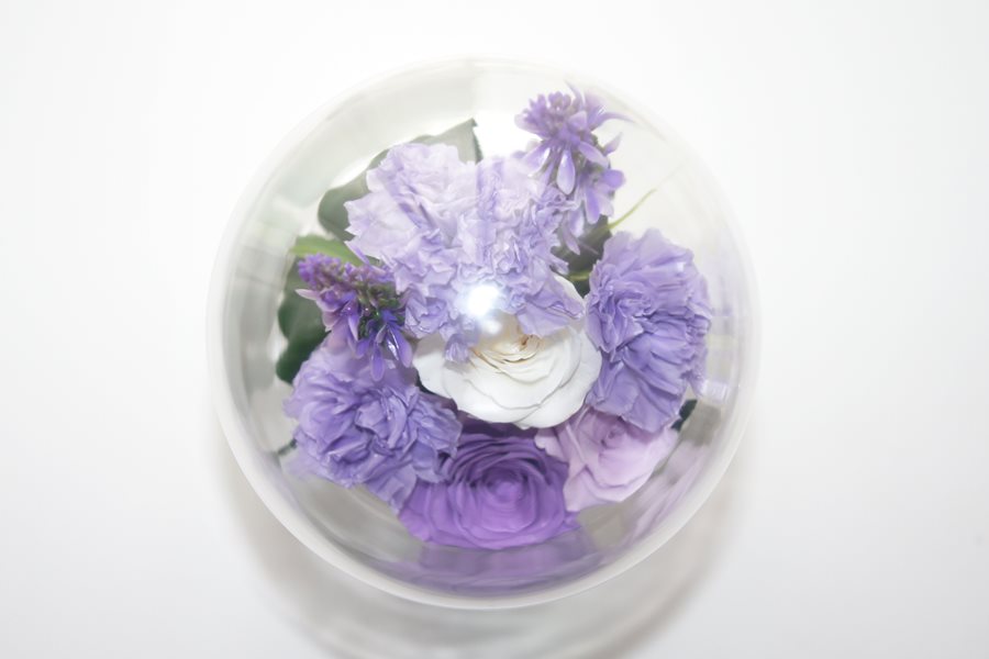 仏花ドーム 永咲 紫 プリザーブドフラワーギフト・花の通販 フルールサラ